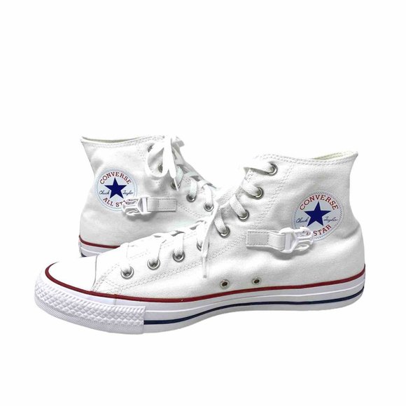 Converse Mens Size 168263C CTAS Buckle Up High Top White Neo Pink Canvas Sneaker - Picture 12 of 13